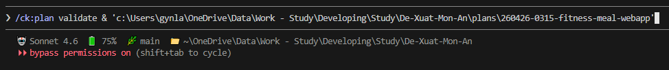 CK Plan validate output