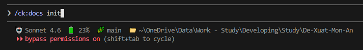 CK Docs init output